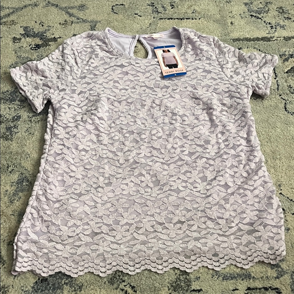Floral Lace Short Sleeve Top